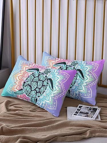 Miniatura 3 de HOSIMA Ropa de cama de tortuga marina, ropa de cama con temática de playa costera, tamaño Queen para decoración de habitación de niños,
