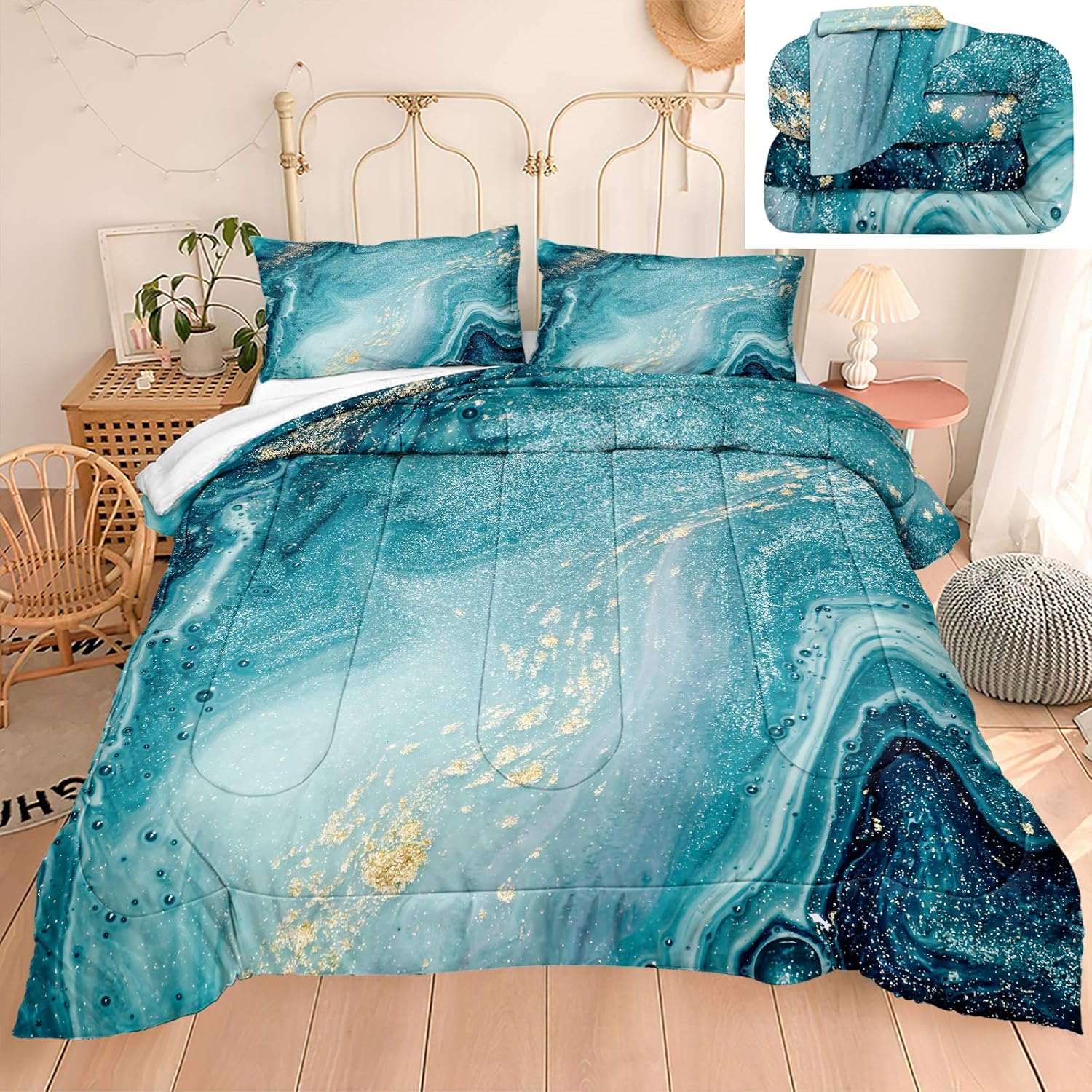 blue twin size comforter