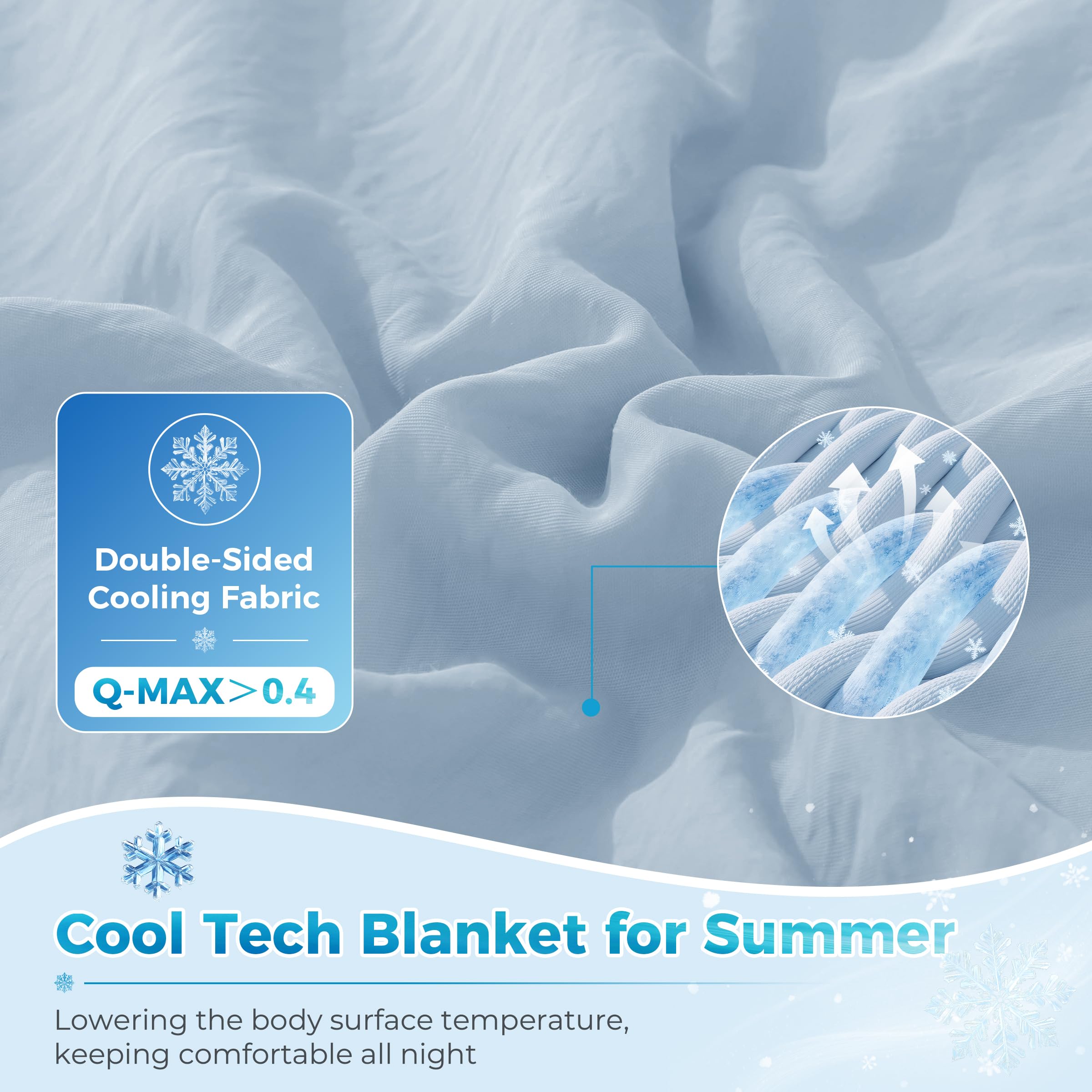 SNOWMAN cooling comforter queen size for hot sleepers - product photo