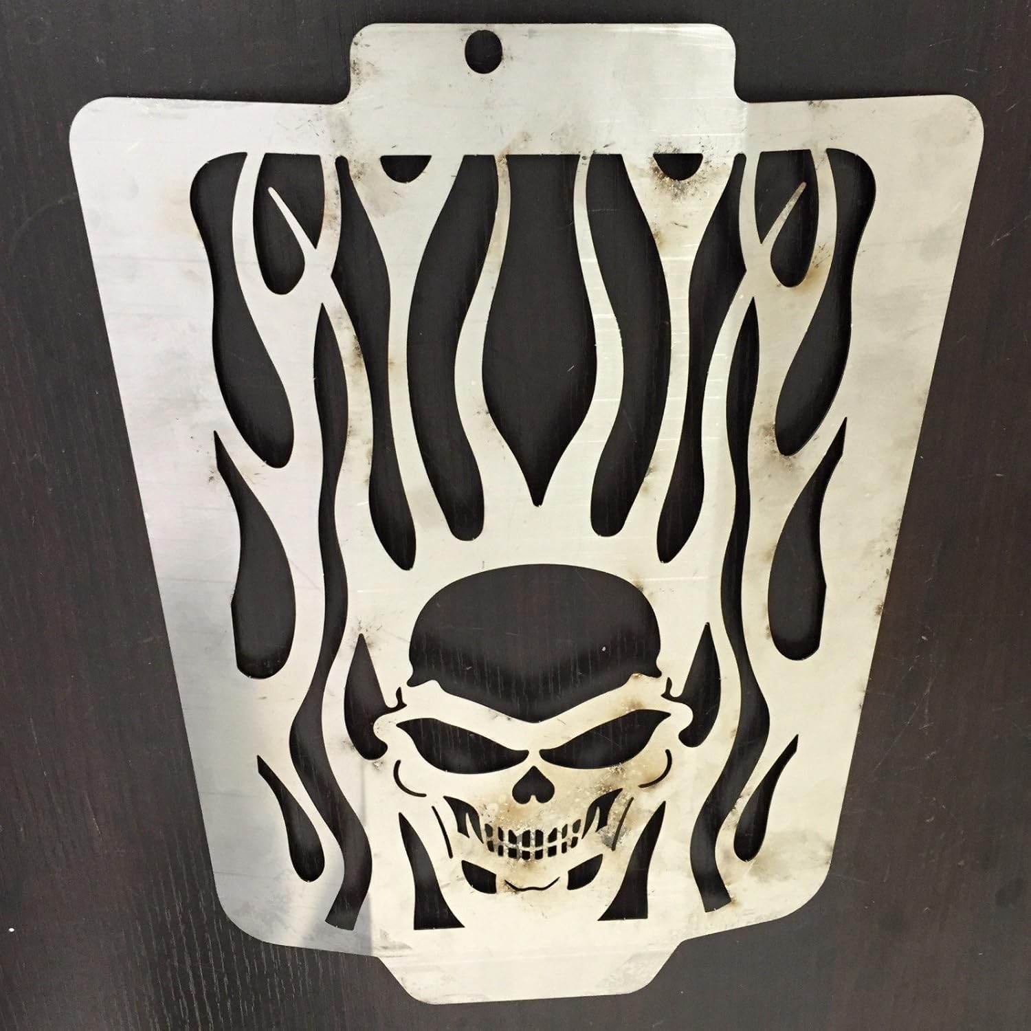 HTTMT MT298-07-SF Skull Flame Radiator Grille Cover Guard Protector Compatible with Suzuki Boulevard M109
