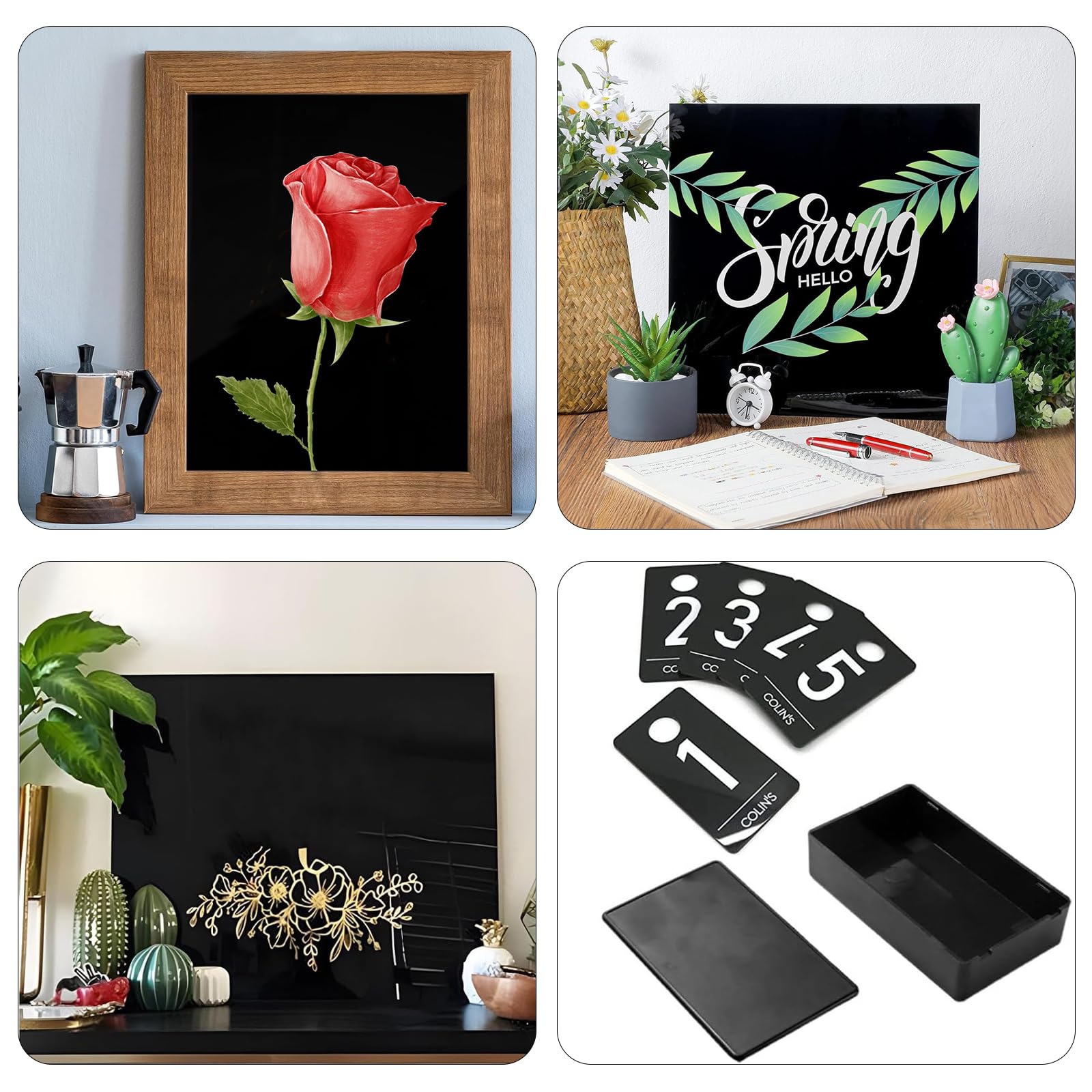 Placas de Plastico ABS Negro 3mm 30x20 cm Superficie Lisa para Modelos Arquitectonicos