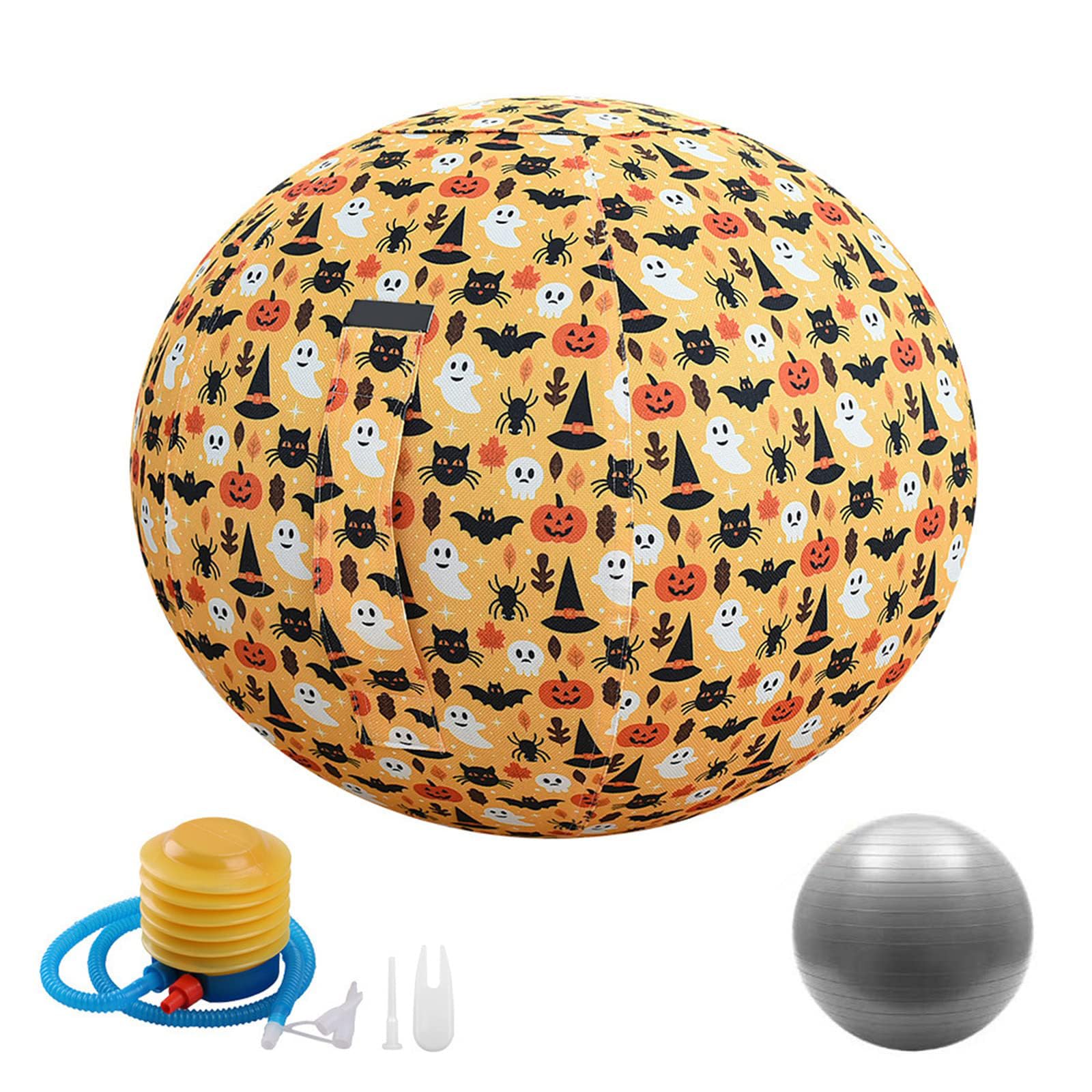 Sedia A Sfera da Seduta con Copertura, Palla da Yoga per Esercizi di Fitness in Ufficio E A Casa, Palla da Allenamento con Pompa E Maniglia