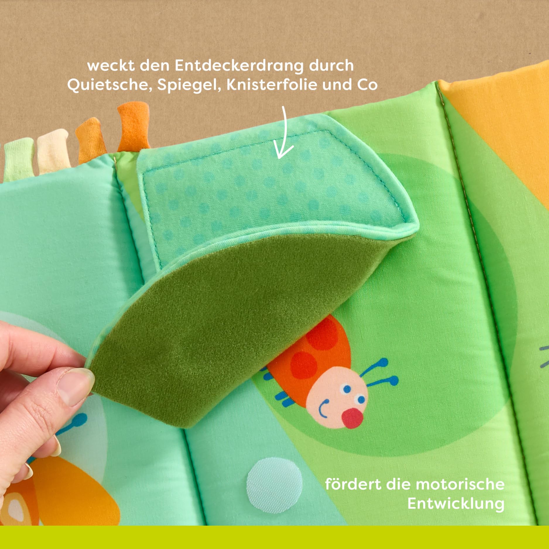 HABA Baby Entdeckerrolle Zebra – Erstes Baby-Spielzeug 4-in-1 Multitalent ab 6 Monaten mit spannenden Effekten & Activity-Trainer – 2012336001
