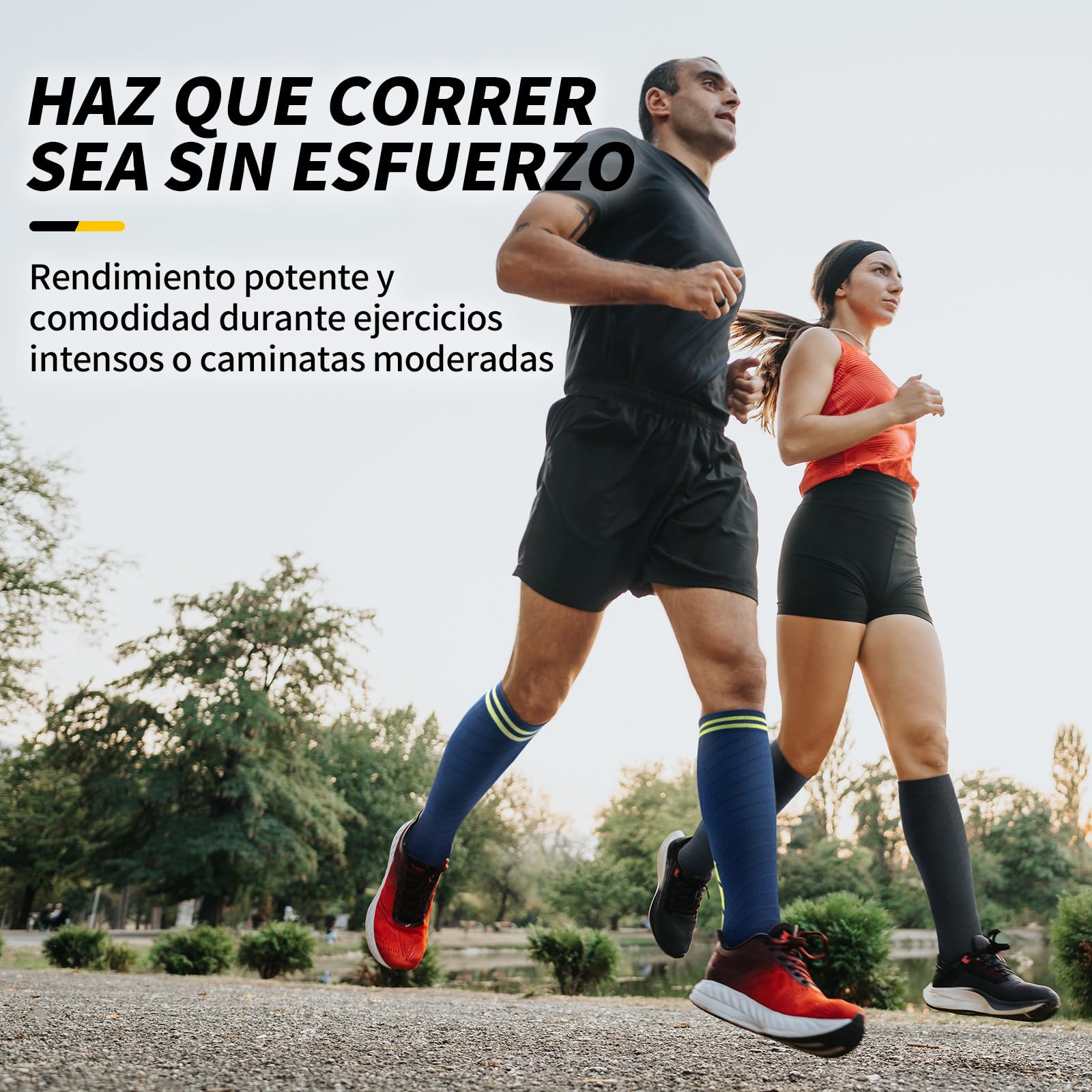 CAMBIVO Medias de Compresión 20-30mmHg 3 Pares, Calcetines Compresion para Varices, Deporte, Running