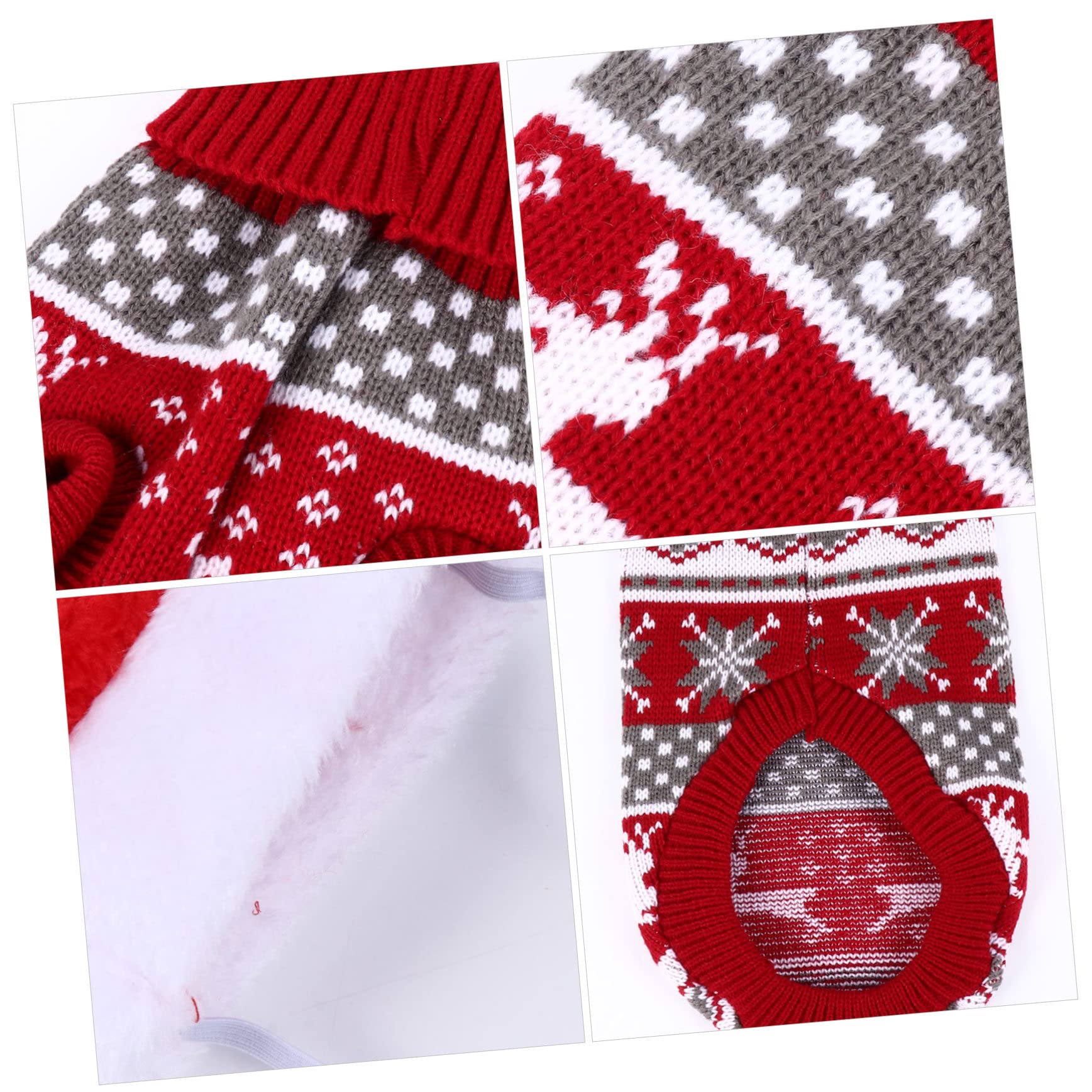 INOOMP 3 Set Di Abbigliamento Per Animali Domestici Con Tema Natalizio Adorabile Maglione Per Cani Con Renna E Cassaforte 2 Pezzi * 3