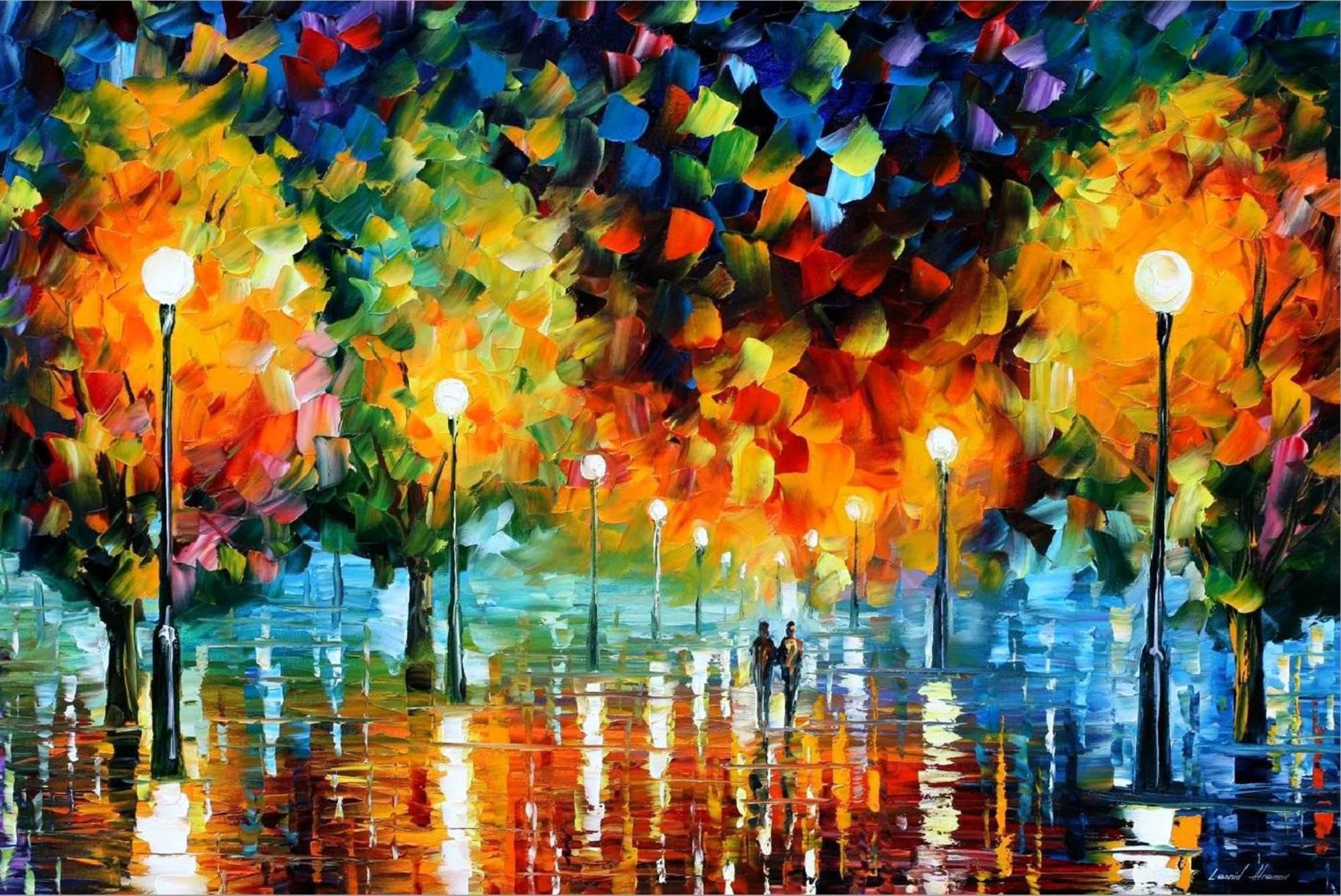 Amazon.com: ART.COM Stretched Canvas Print Storm Of Happiness by