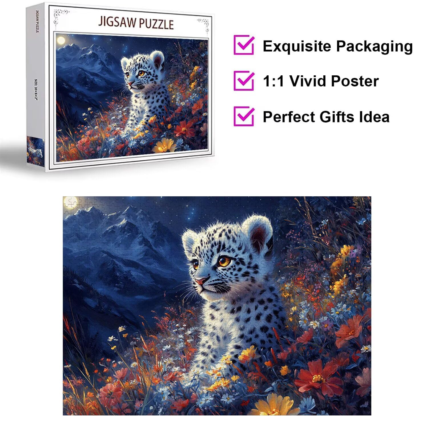 Puzzle 3000 Pezzi Leopardo Puzzle Legno Vista, n-5