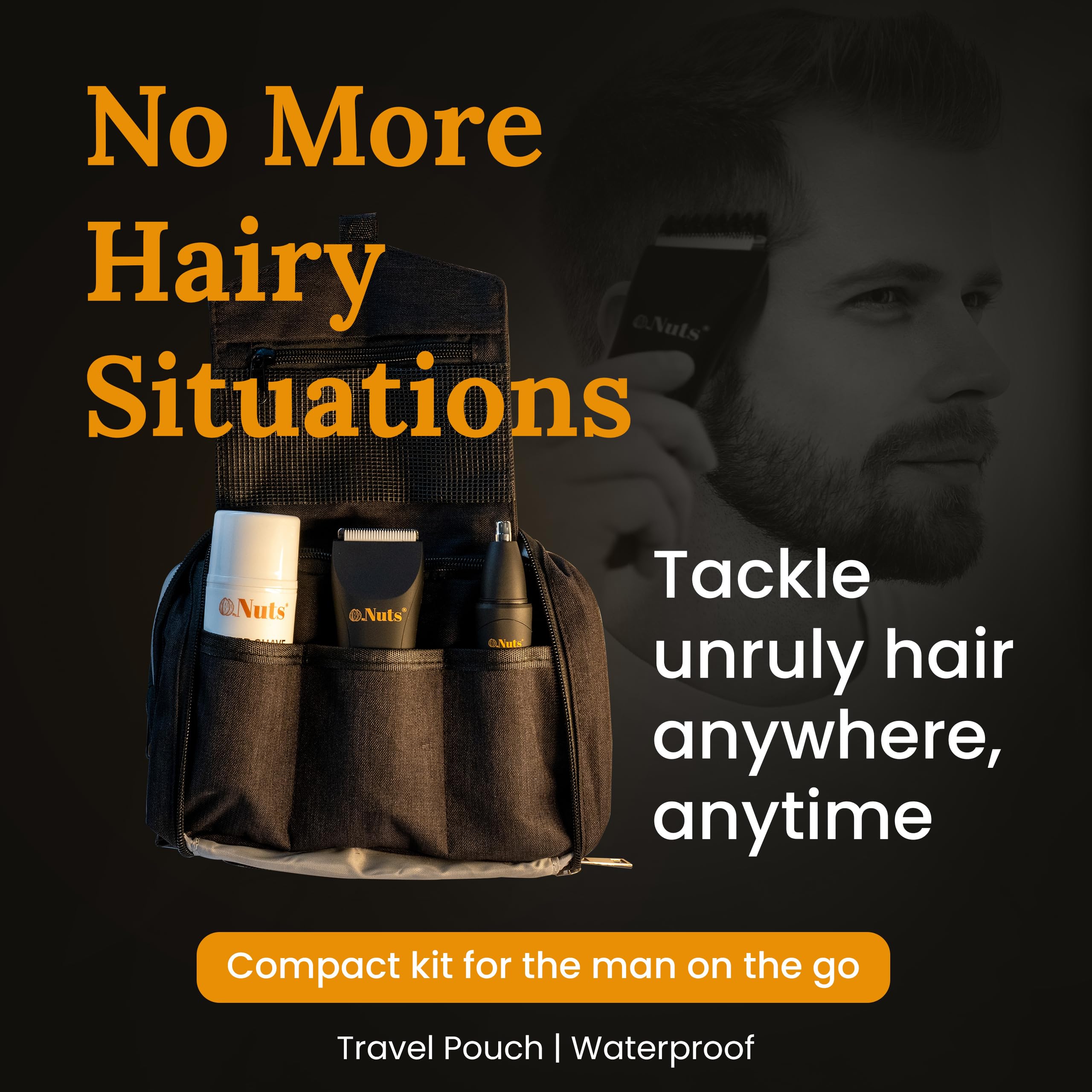 My Nuts Ultimate Men's Grooming Kit - Rasoio pubico compatto e potente per uomini, rasoio a palline, rasoio per palline, body Groomer per uomini, trimmer per peli del corpo per uomini, ideale per