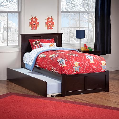 AFI Madison - Cama de plataforma con estribo de panel plano y cargador turbo con nido urbano de tamaño individual matrimonial color blanco AFI Madison - Cama de plataforma con estribo de panel plano y cargador turbo con nido urbano de tamaño individual matrimonial color blanco