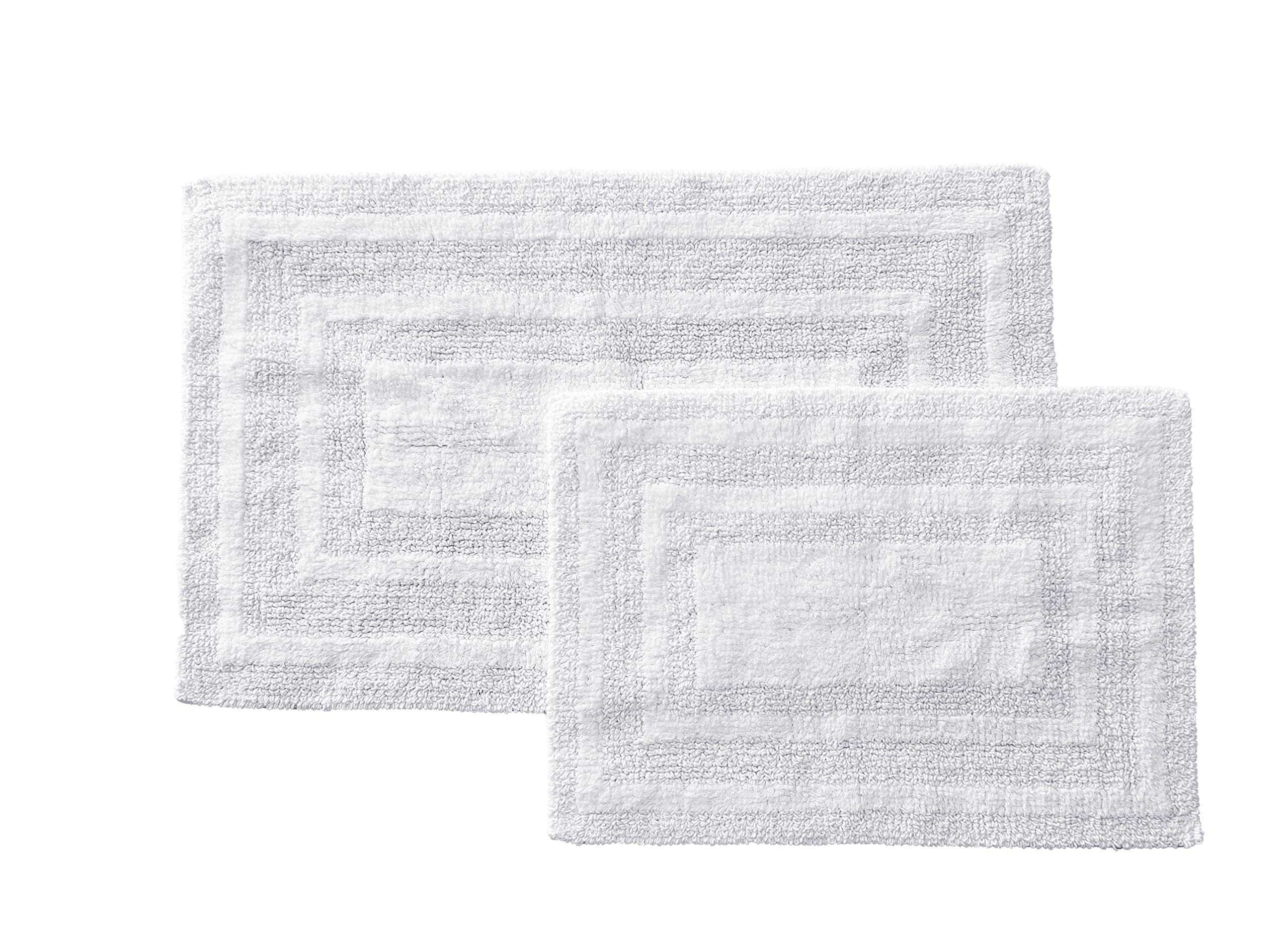 Eddie Bauer | Logan Collection | Badteppich-Set – 100% Baumwolle, ultraweiche Teppiche, getufteter Stoff für Langlebigkeit und einfache Pflege, Weiß, 2 Piece