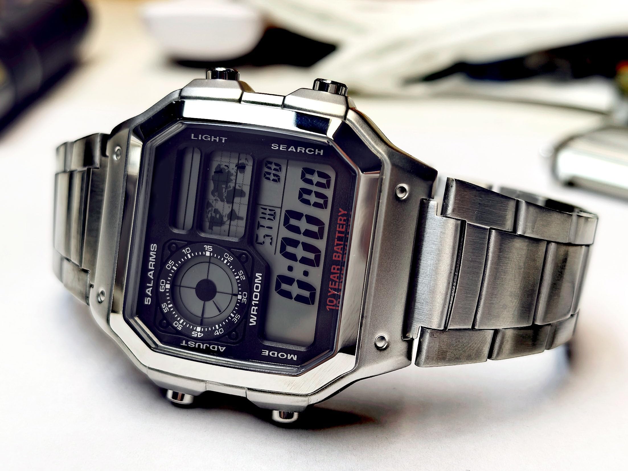 Amazon.co.jp: AE-1200WH用PHORCYDESウォッチ スチールケース ae1200