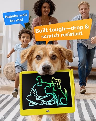 Vista 112 de KOKODI Tableta de escritura LCD, regalos para niños y niñas de 3 años, tableta de dibujo colorida de 10 pulgadas, almohadillas de dibujo Azul