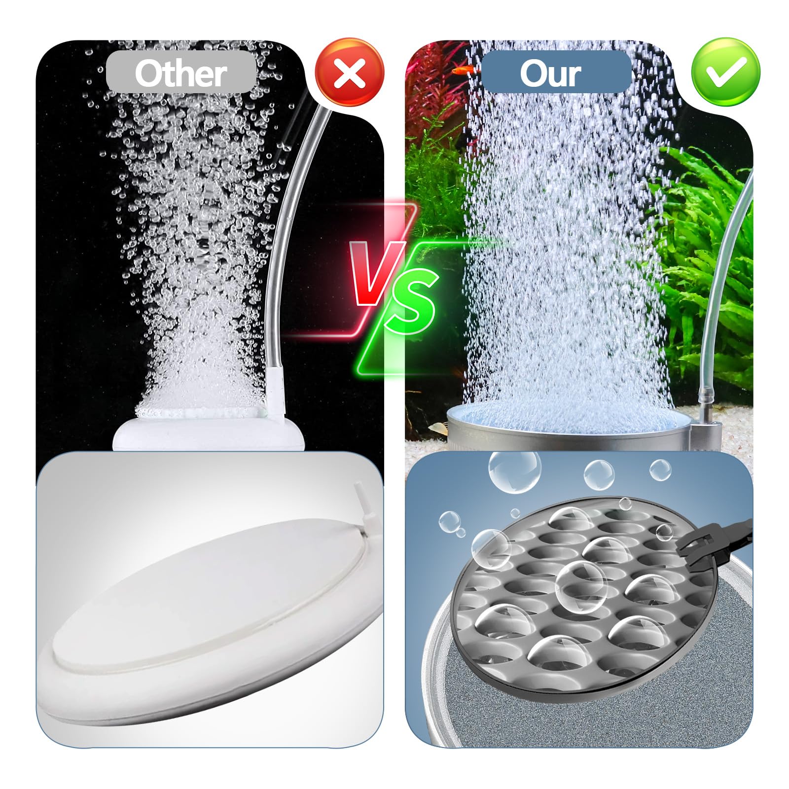 Hygger Nano Air Stone - Oxygen Diffuser for Fish Tanks -6