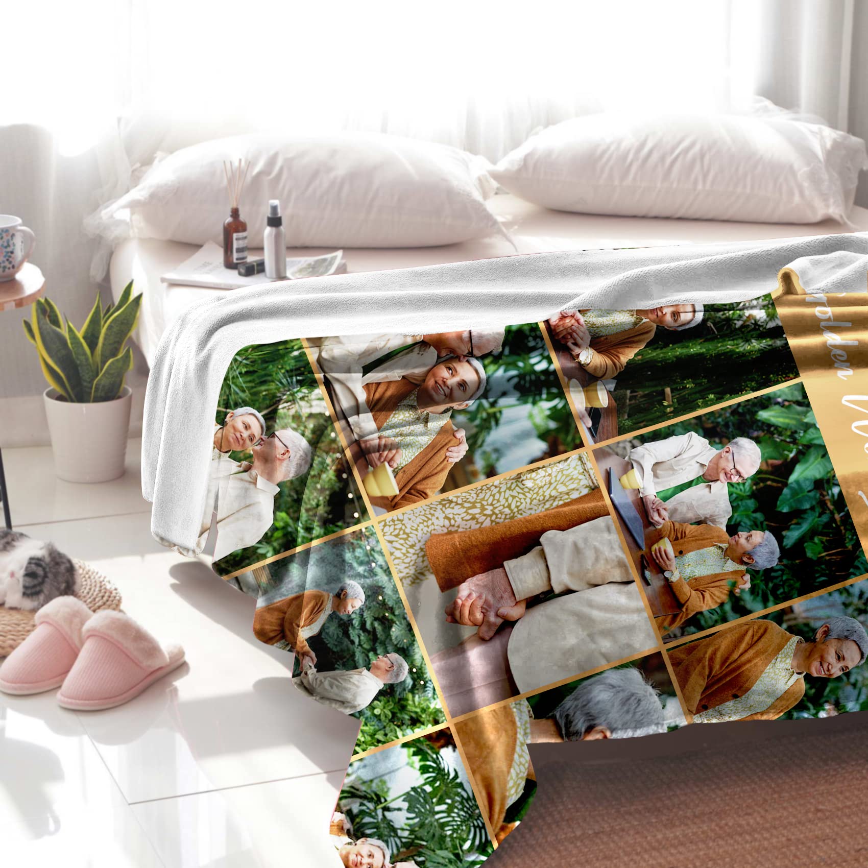TICBIK Personalised Blanket,Personalised Photo Blanket for Adults,Custom Blanket,Photo Blanket,Customised Blanket - Image 3