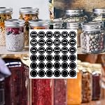 540 Pcs 1.4inch Spice Jar Label Stickers 378 Preprinted and 162 Blank Waterproof Seasoning Jar Labels Pantry Round Blank Kitchen Condiment Chalkboard Labels for DIY Bottles Containers Mason Jars