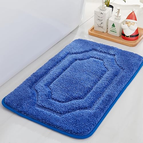 BEQHAUSE -Alfombras de baño, antideslizantes, suaves, gruesas, absorbentes para el suelo, lavables a máquina, de secado rápido, para ducha y bañera,