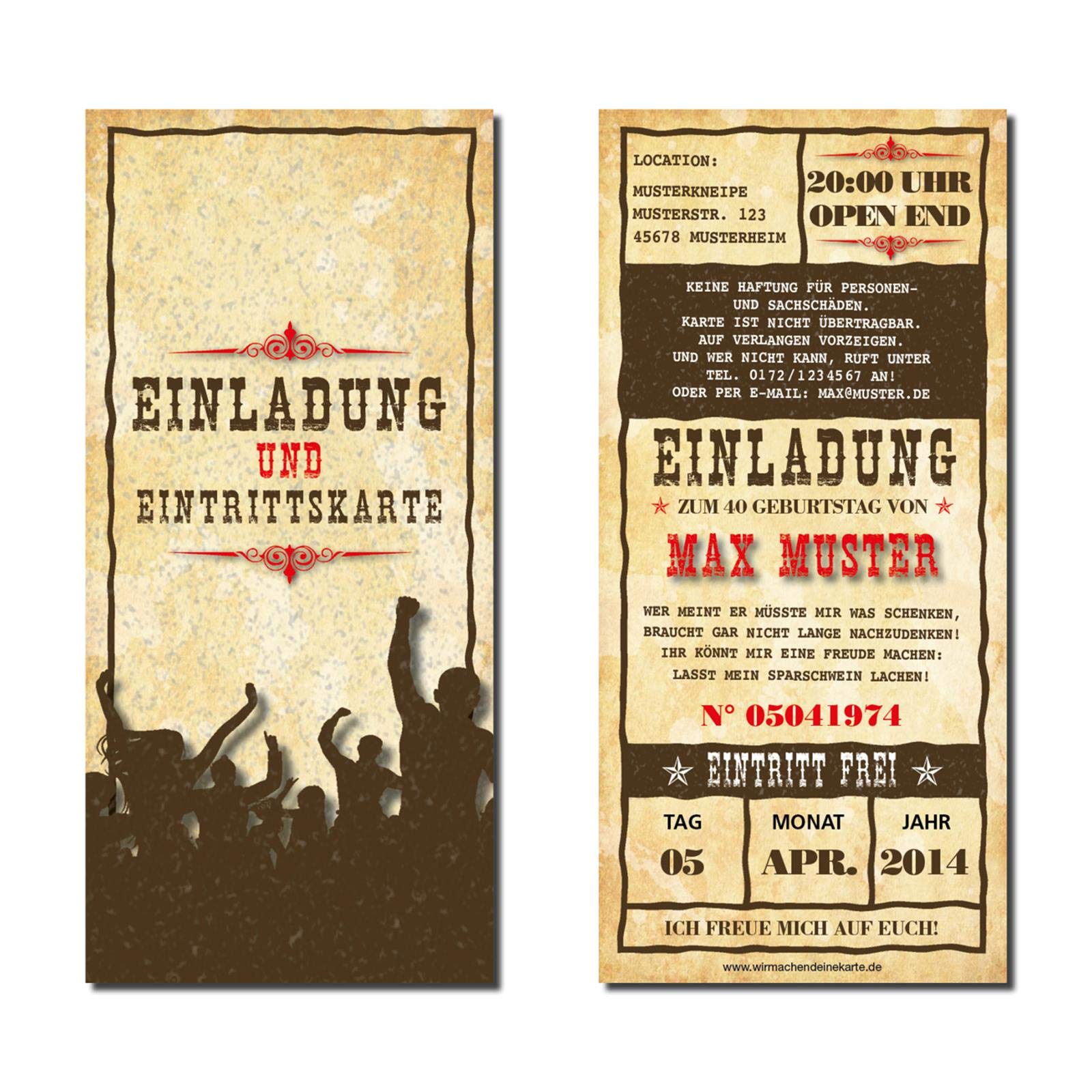 Carte d'invitation pour anniversaire