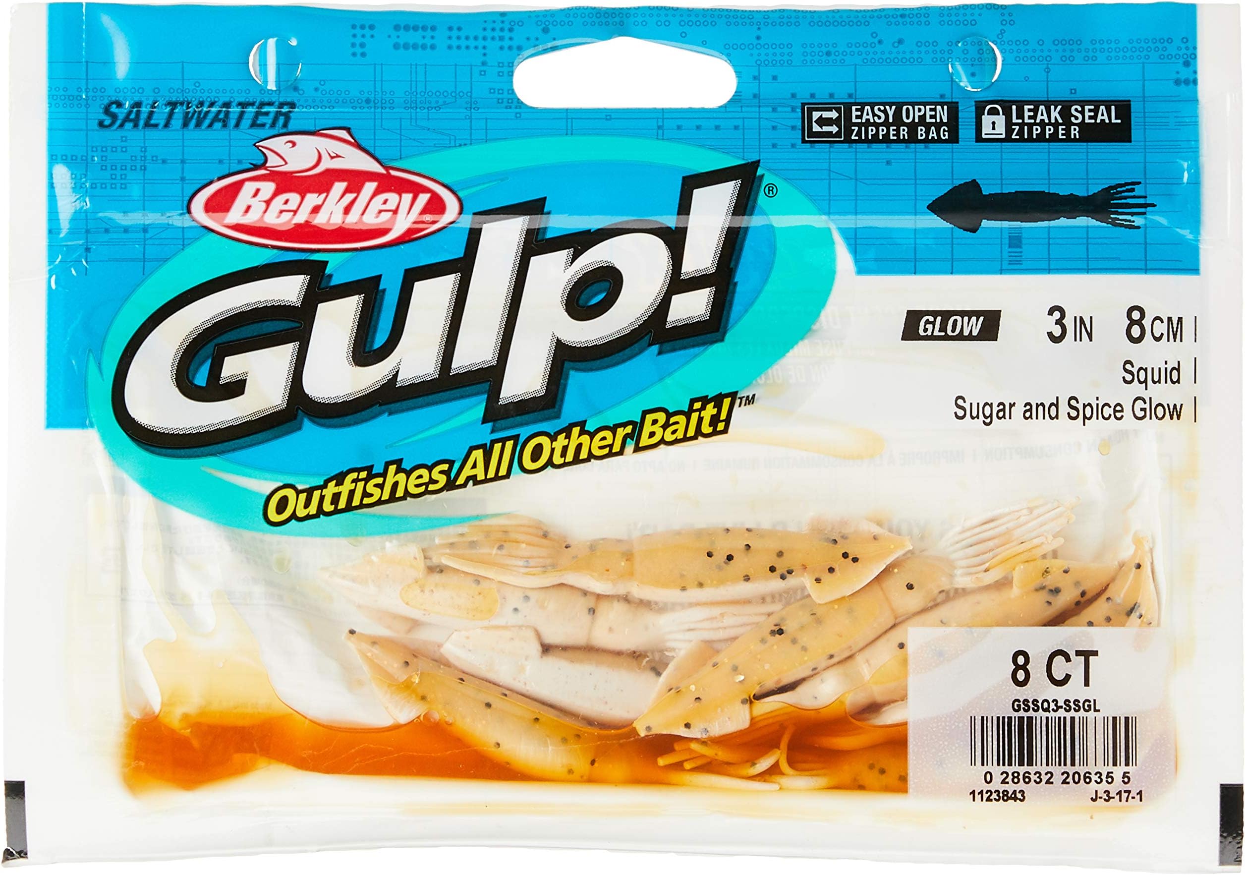 Gulp! Squid Sugar and Spice Glow, 3-Inch