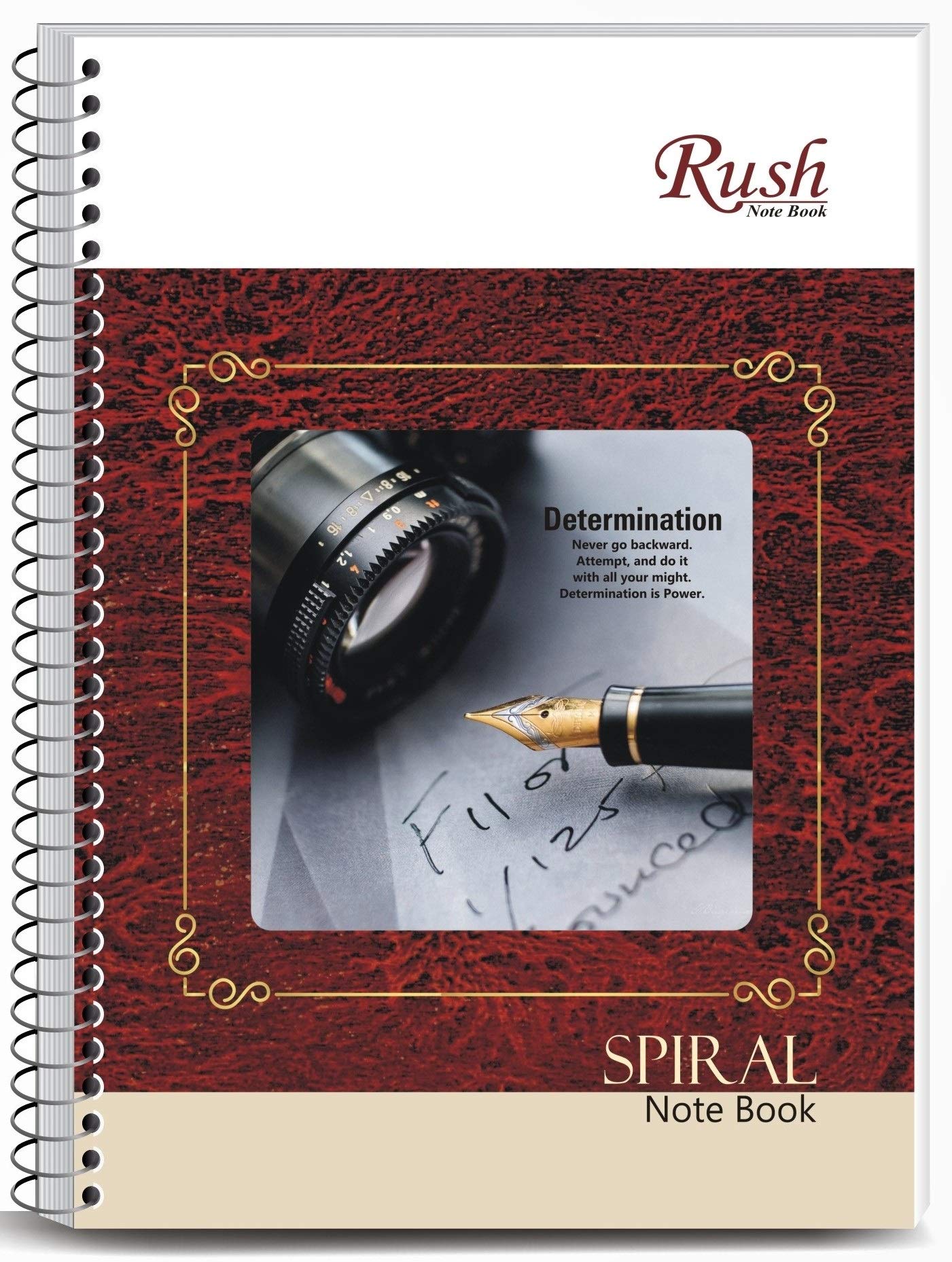 Rush Note Books Quaderno a spirale A4 semirruvido, 300 pagine, confezione da 6, a righe singole, 58 g/m², rilegatura a spirale, 29 x 21 cm (confezione da 6)