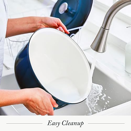 Vista 65 de Merten & Storck - Horno holandés de hierro esmaltado alemán color azul Azul Caribe