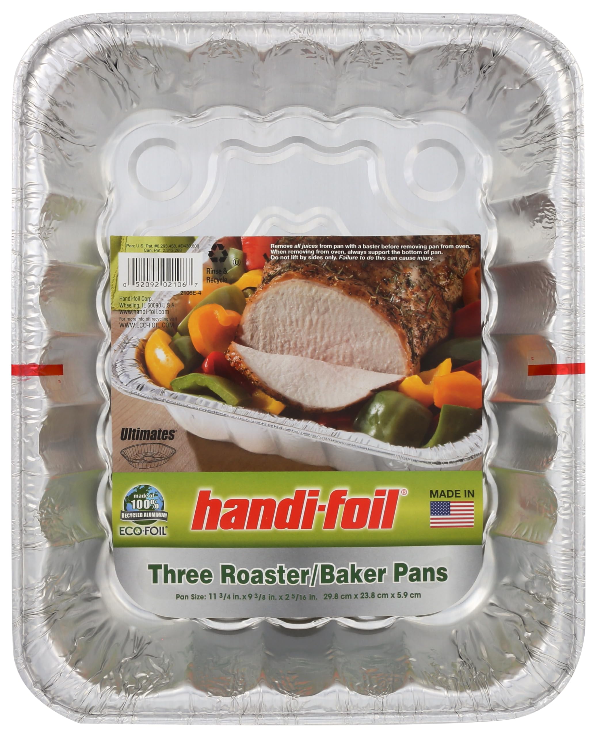 HANDI FOIL Pan Ultra Roaster Baker 3 CT