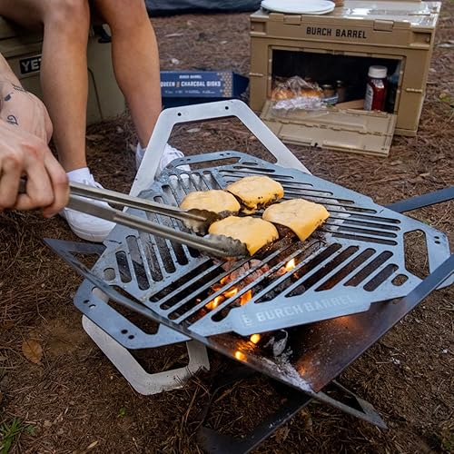 Miniatura 3 de Flat Packer - Parrilla de carbón para barbacoa al aire libre y hoguera de madera  Nuestra parrilla plegable, portátil y compacta está hecha de acero