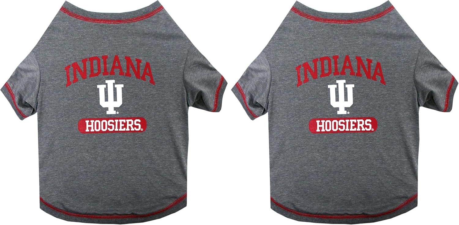 NCAA Indiana Hoosiers Dog T-Shirt, X-Small (Pack of 2)