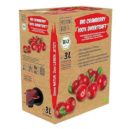 Bio Cranberry Direktsaft 3 Liter Box - Cranberry Saft aus