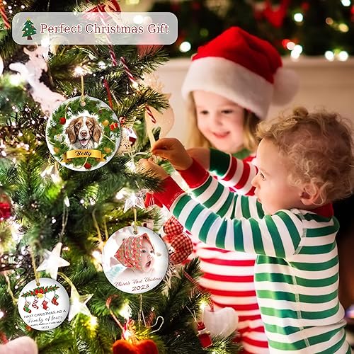 Miniatura 41 de Adornos personalizados para perro para árbol de Navidad 2024, adorno de Navidad personalizado para perros con nombre, regalos de decoración de árbol