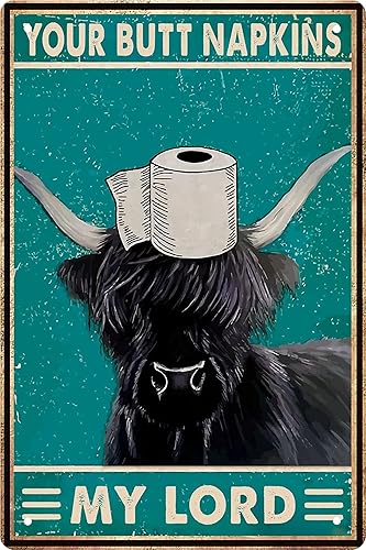 Miniatura 22 de Mapache gótico divertido medieval servilletas de baño retro póster inodoro cueva bar hogar café decoración pared cartel 8x12 pulgadas