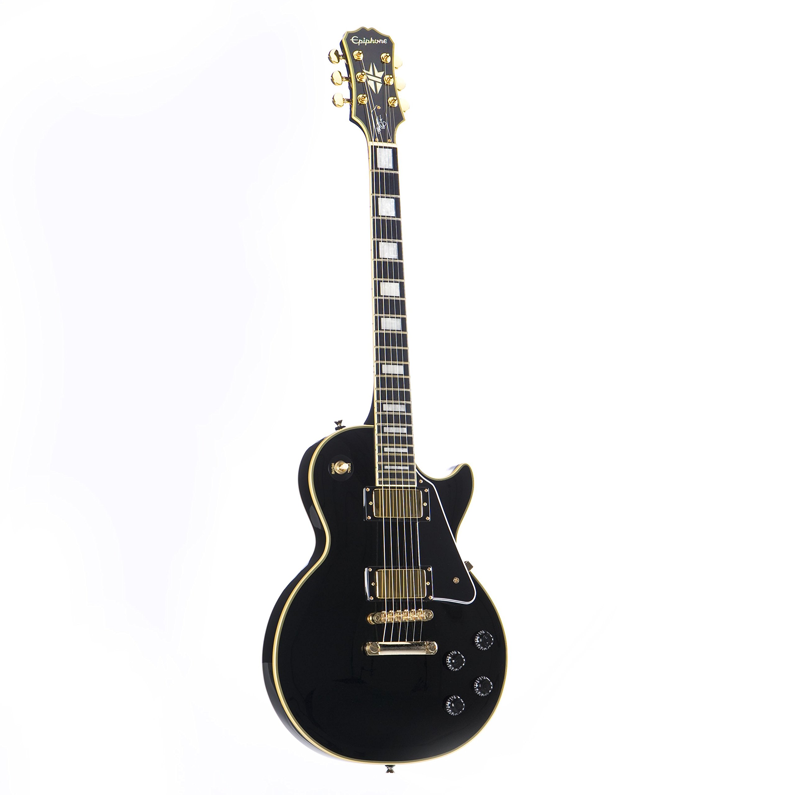 Epiphone ENBGEBGH3 Les Paul Chitarra Elettrica con Firma Bjorn Gelotte, Custom Outfit, Edizione Limitata, Ebano