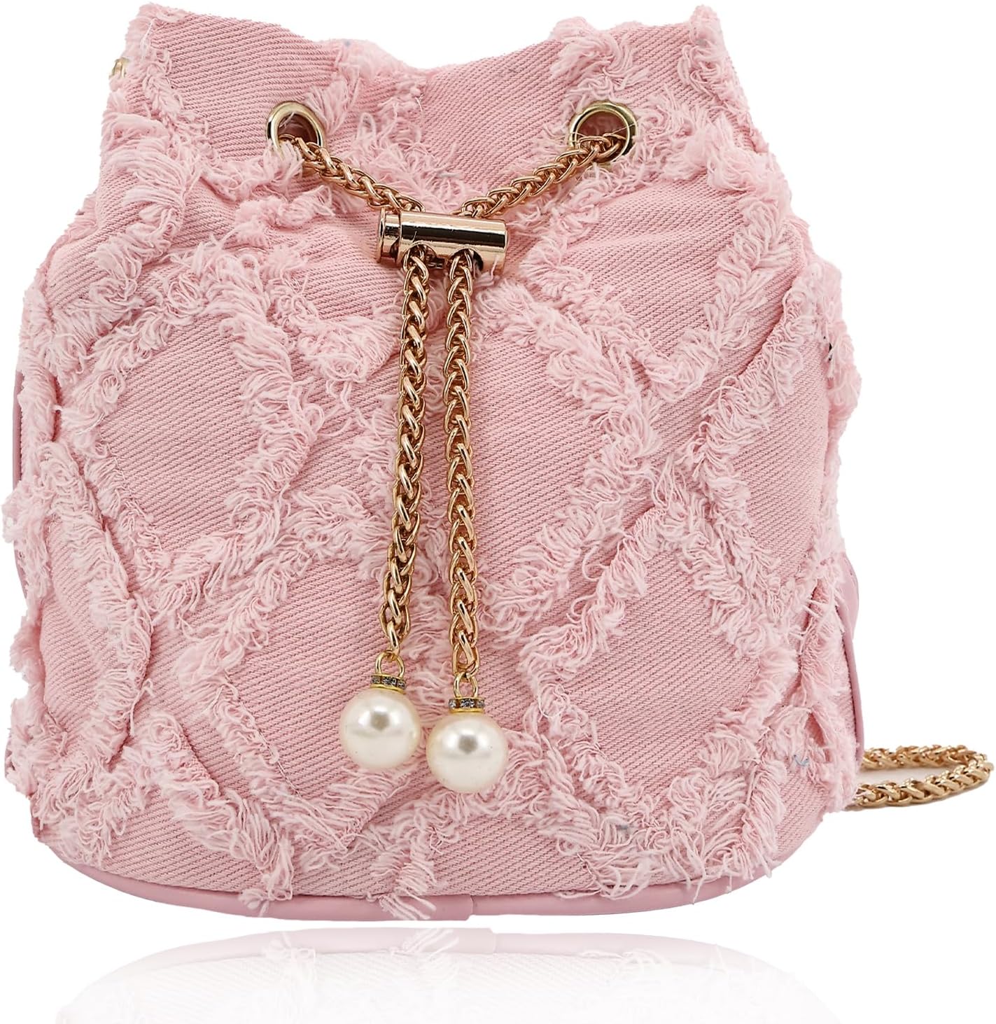 Denim Bucket Bag, Denim Purses for Women, Drawstring Jean Crossbody Shoulder Purse Hobo Bag, for Commuting, Shopping, Dating