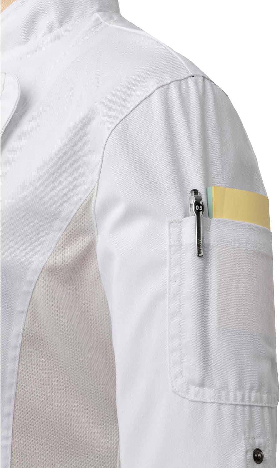 Ubon Women's Chef Coat Side Mesh Vent Zipper Chef Jacket - Image 7