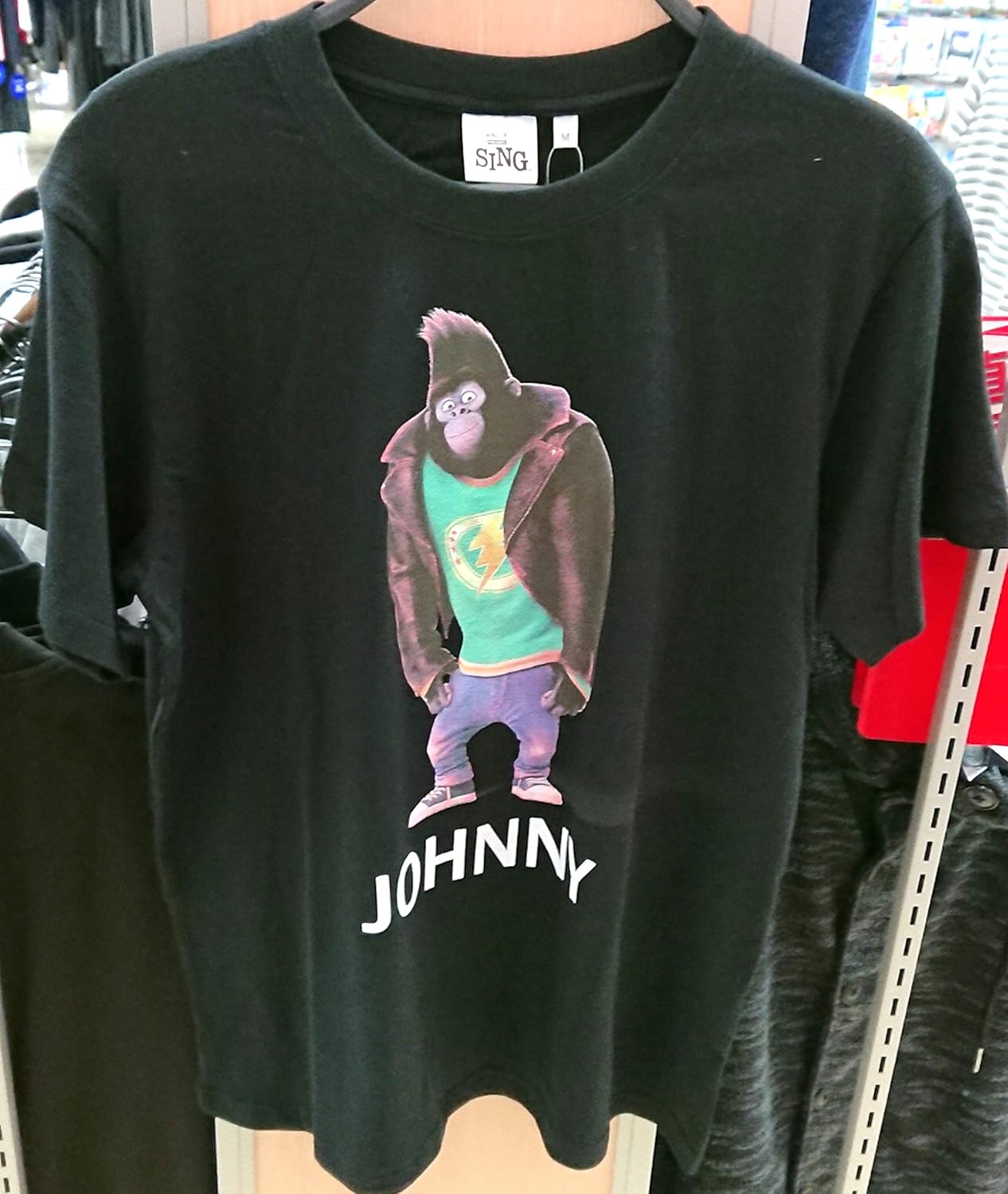 Amazon Mサイズ メンズ Sing Johnny シング ジョニー Tシャツ ブラック アニメ 萌えグッズ 通販