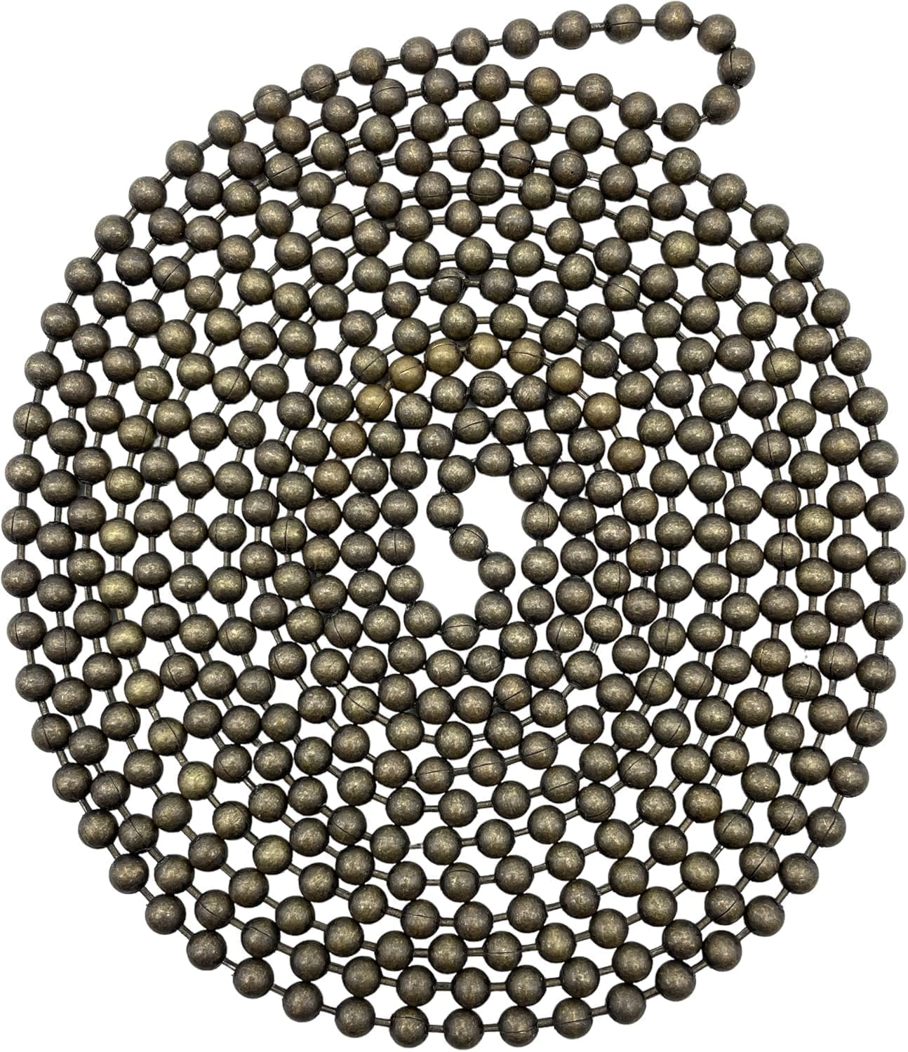 Premium Roller Blind Antique Brass Beaded Pull Chain - Continuous Loop (175cm Drop, Antique Brass) - Image 3