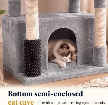 Hey-brother Cat Tree Tower with Extra Large Platform, Big Condo, MPJ070W
