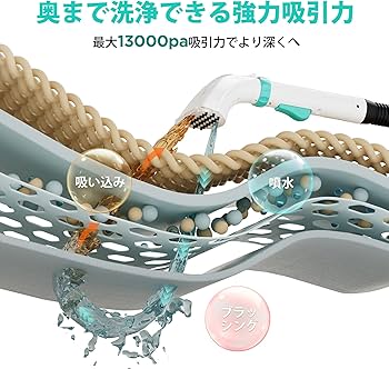 Amazon | HAUSHOF 【2025年新型】 カーペットクリーナー リンサー洗浄