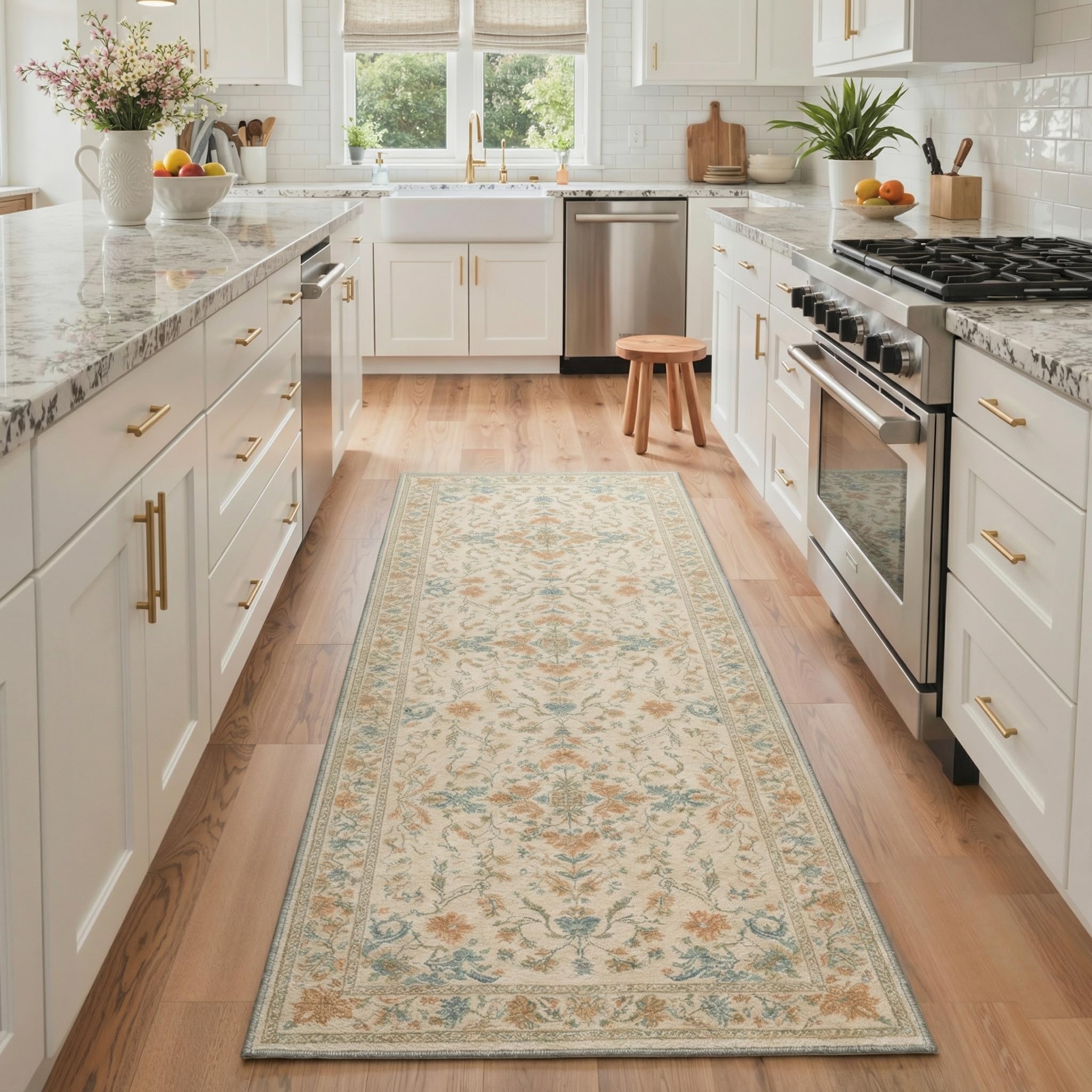 BEIMO Runner Rug 80x150cm Vintage Washable Non-Slip Hallway Rug