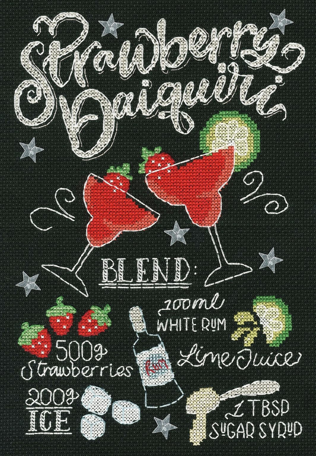 Bothy Threads Counted Cross Stitch Kit - Strawberry Daiquiri