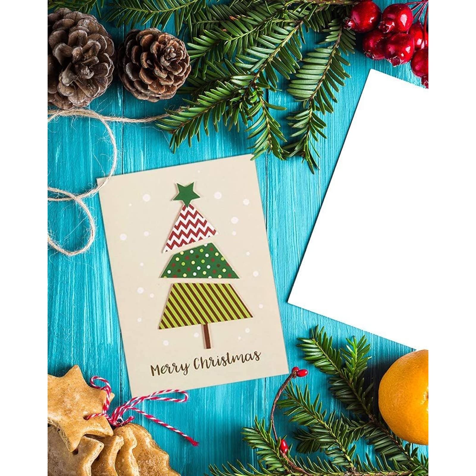 Amazon.co.jp: 12のセットMerry Christmas Greetingsカード – バルク