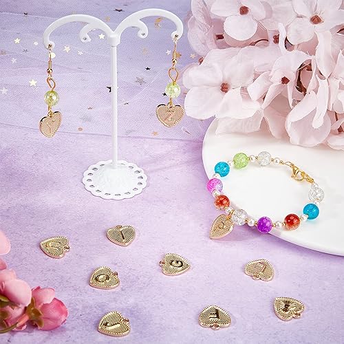 Miniatura 5 de SUNNYCLUE 1 caja de dijes de corazón para el día de San Valentín, cuentas de rosas, dijes de corazón a granel, colección de dijes de San Valentín