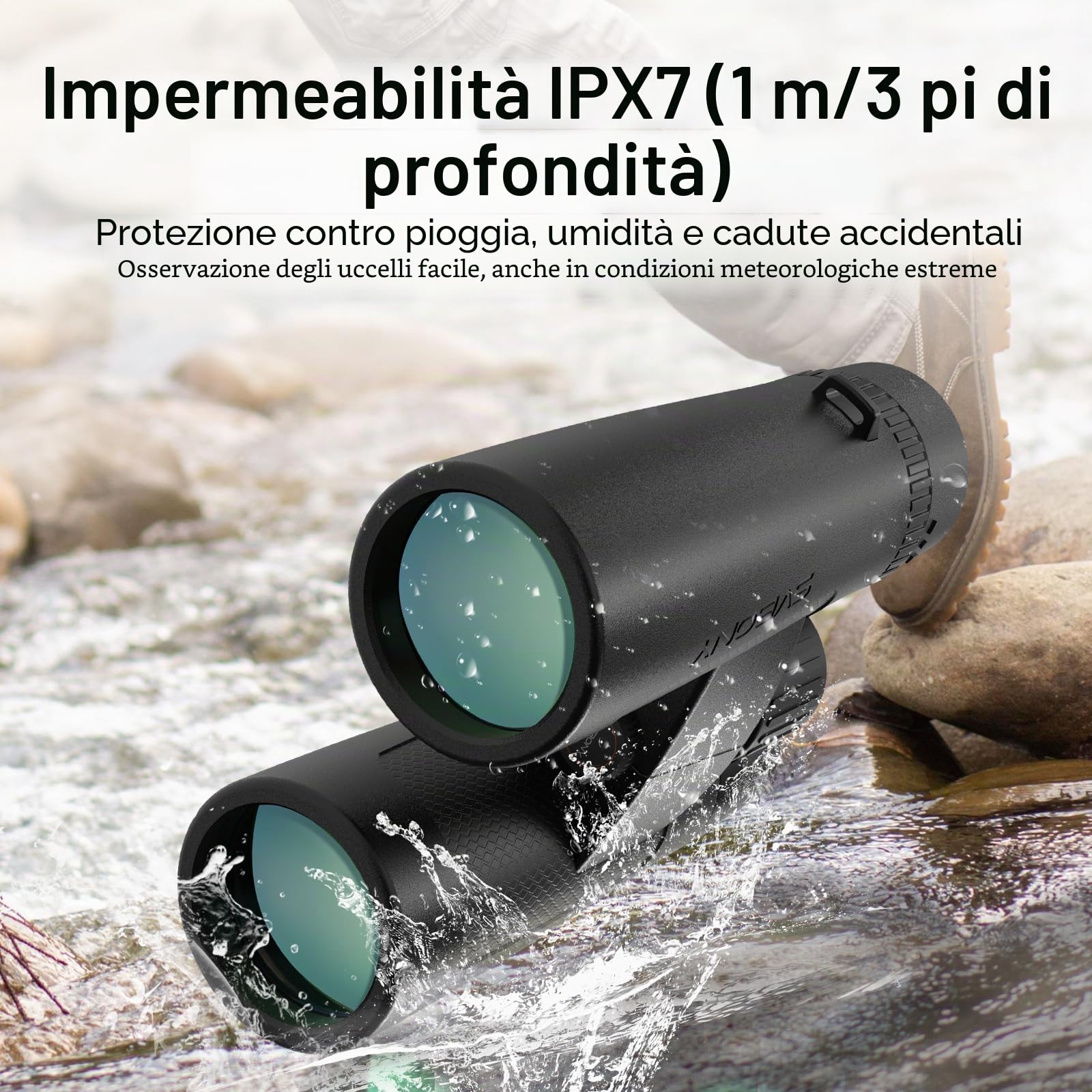 Svbony SV202 Upgraded Binocolo, 8x32 ED Binocolo Professionale, Compatto Impermeabile & Anti-appannamento Prisma BAK4 con Phase Coating per Birdwatching