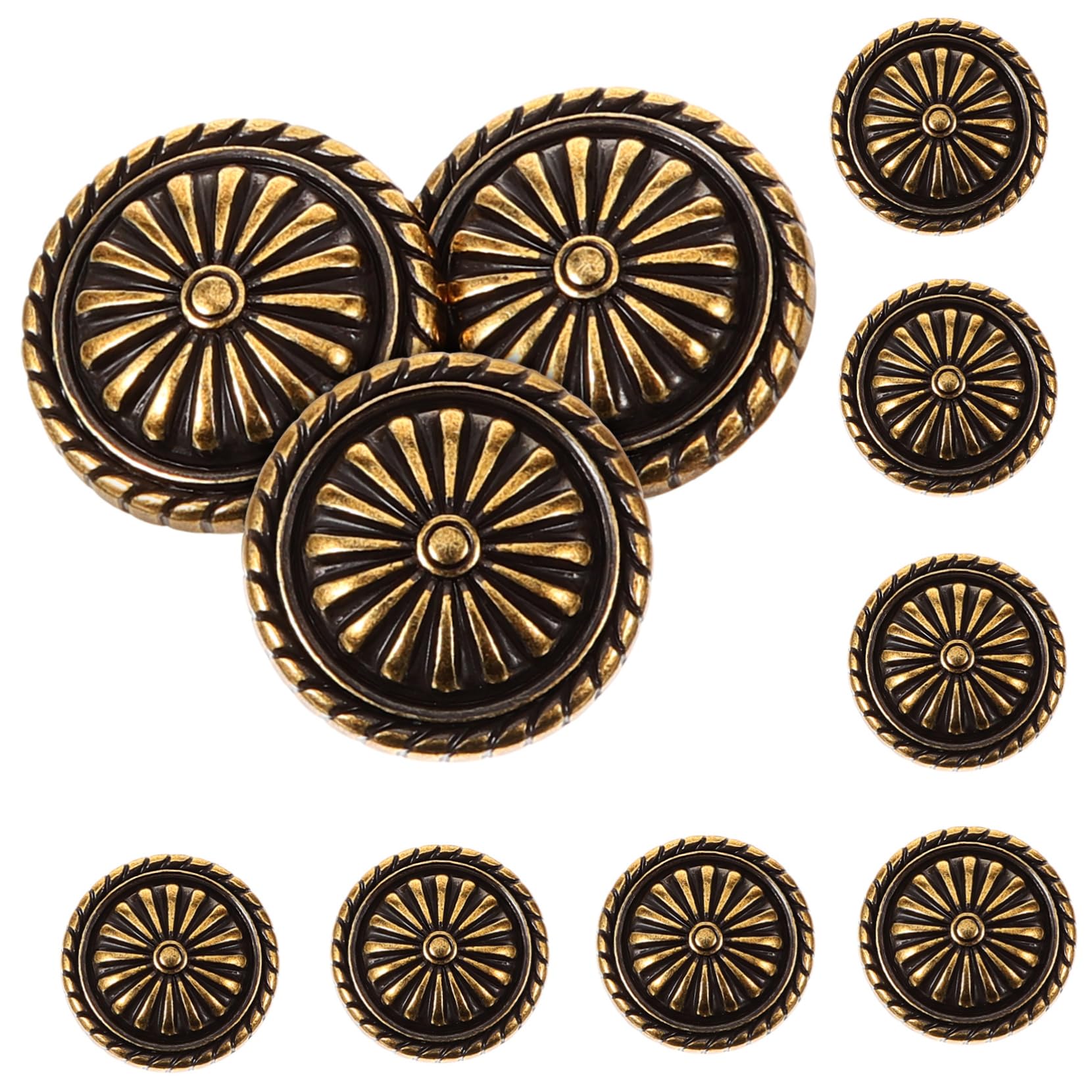 ARTIBETTER 4 Set Bottone Tondo in Lega Bottoni Jeans Per Jeans Larghi Pulsanti Antico Cucire Bottoni Per Assortito Pulsante Cucire I Del Vestito A Camicia 10 Pezzi*4