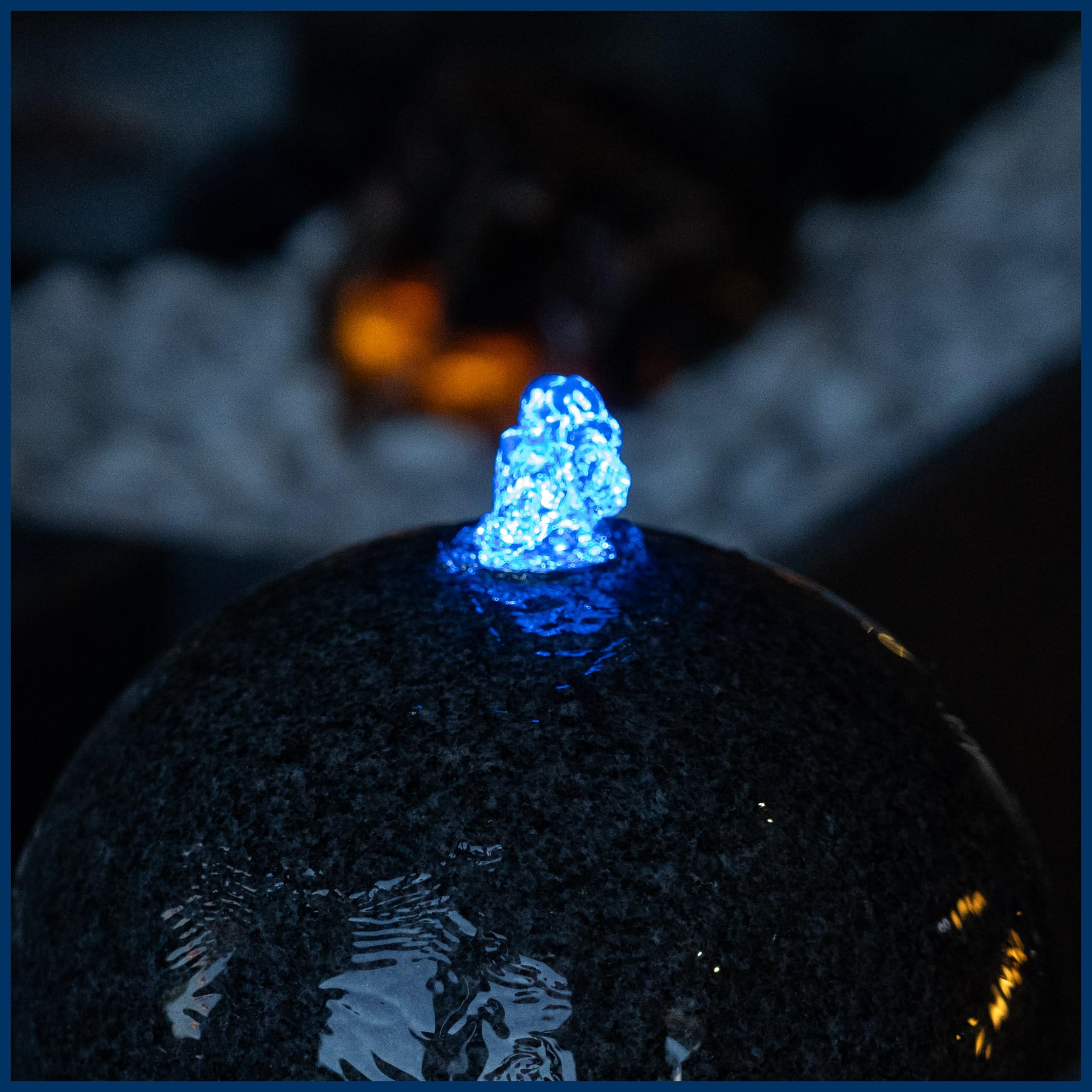 Kerry Electronics Wasserspielleuchte blau, inkl. Trafo, 0,6 Watt, IP68, 12V, 103 LUX, 650 cm Kabel, 8 LED, LED Ring Brunnen, Wasserspielbeleuchtung | Unterwasserlicht | Unterwasserstrahler