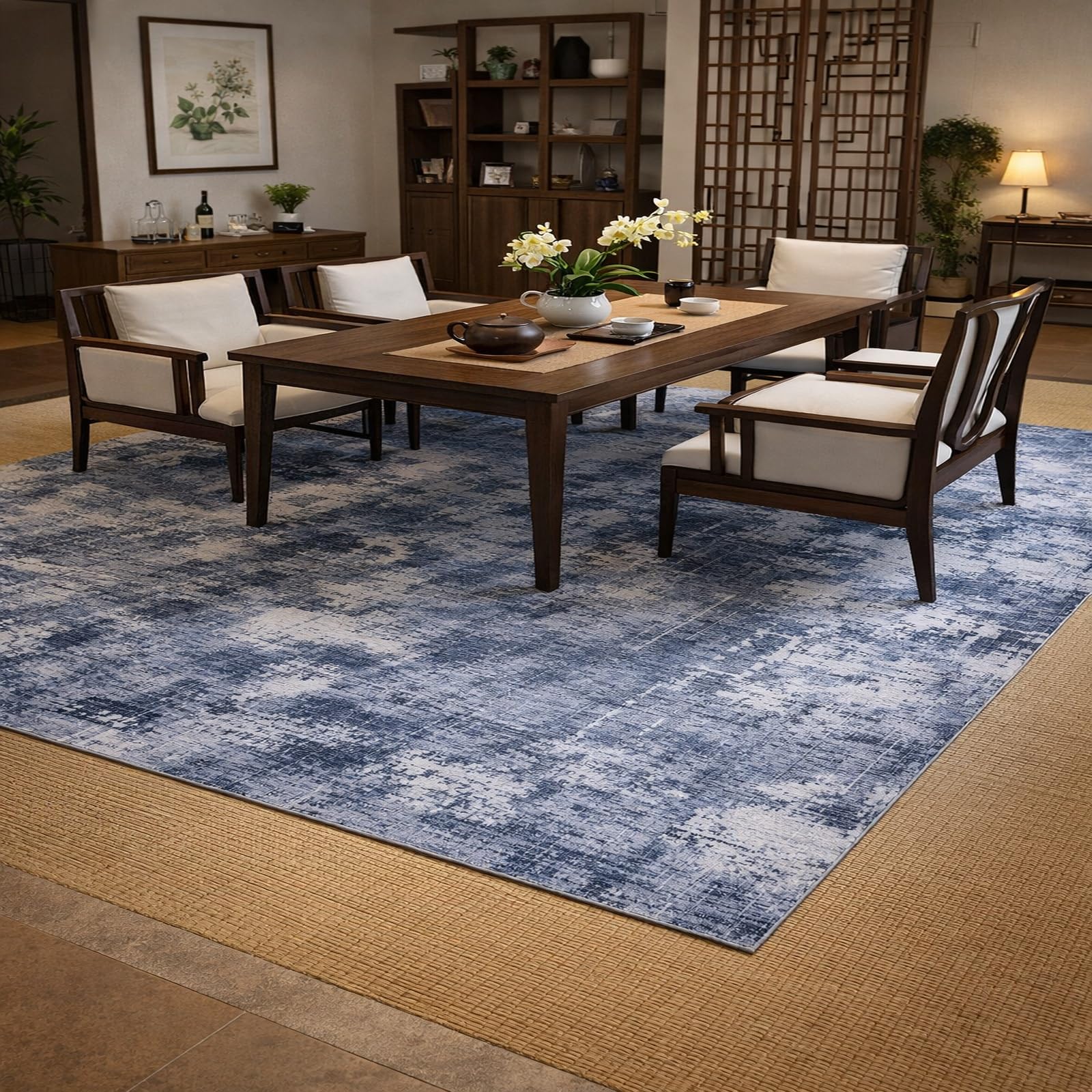 Alfombras lavables para sala de estar de 120x160 cm Rururug antideslizantes de pasillo