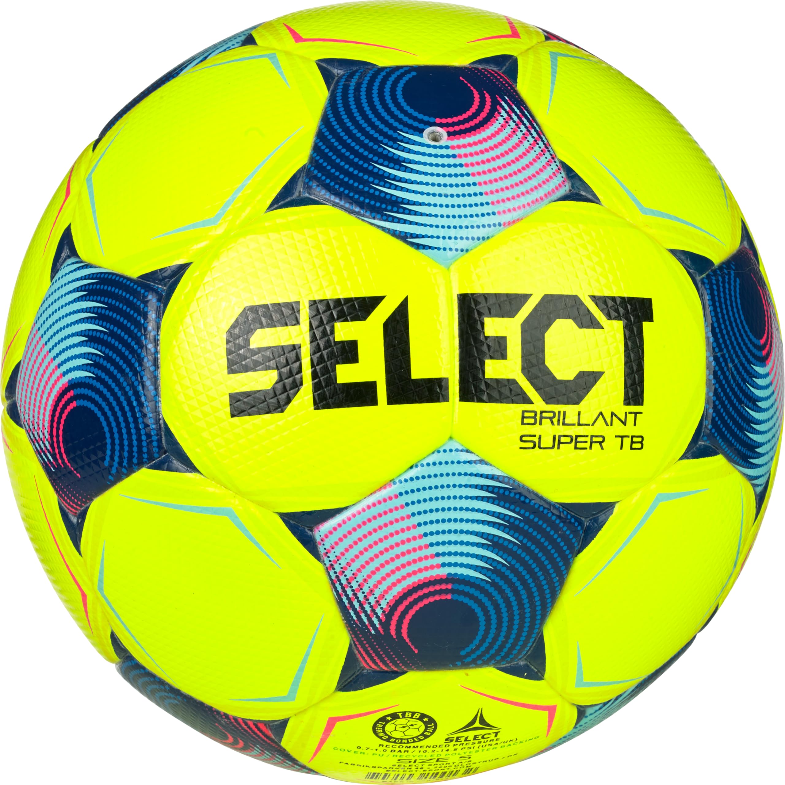 SELECT Brillant Super TB Futbol Topu, Sarı/Mavi V25, Boyut 5