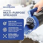 Snow Joe Sun Joe SJSPD1 Handheld All-Season Multi-Purpose Spreader, 5 lbs, w/Adjustable Dial Flow Control, for Ice Melt, Fertilizer, Grass Seed, Pool Chemicals, Pesticides Blue/Black