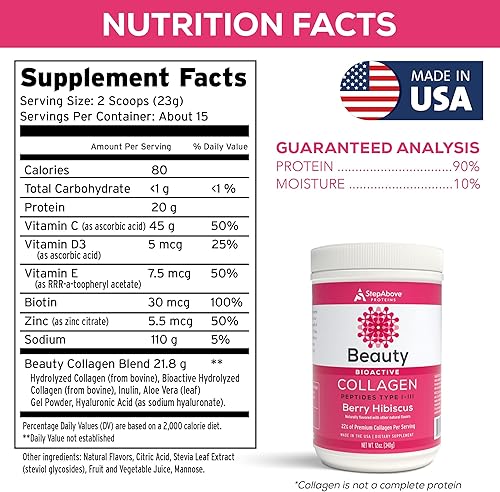 Miniatura 6 de Beauty - Péptidos de colágeno, hibisco de bayas, 12 onzas