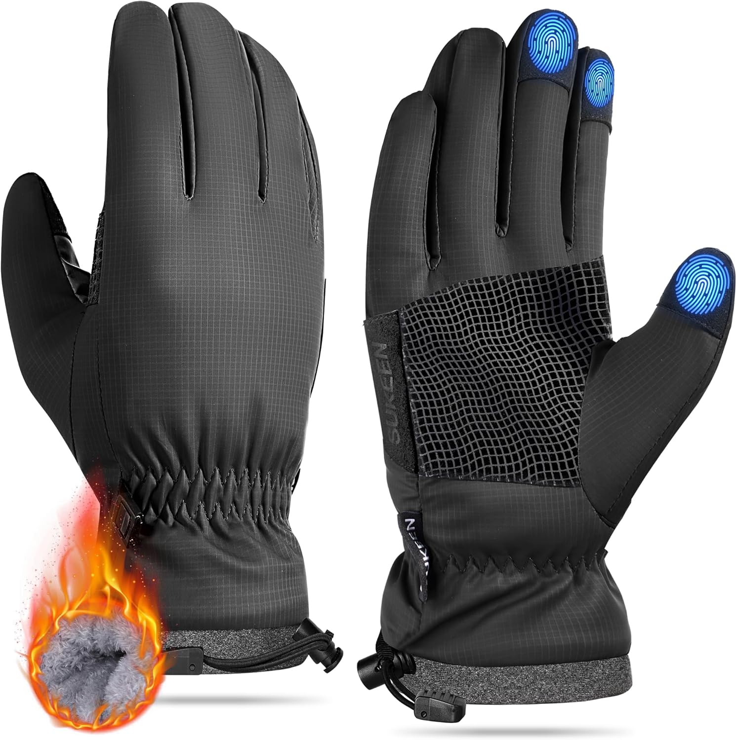 Sukeen Winter Touchscreen Gloves: Warm, Windproof & Anti-Slip for Outdoor Sports