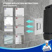 MR.SIGA Fali WC Kefe Tartóval - Fekete Fürdőszobai Toalett Tisztító Kefe Ergonomikus Nyéllel és Szellőző Tartóval 6